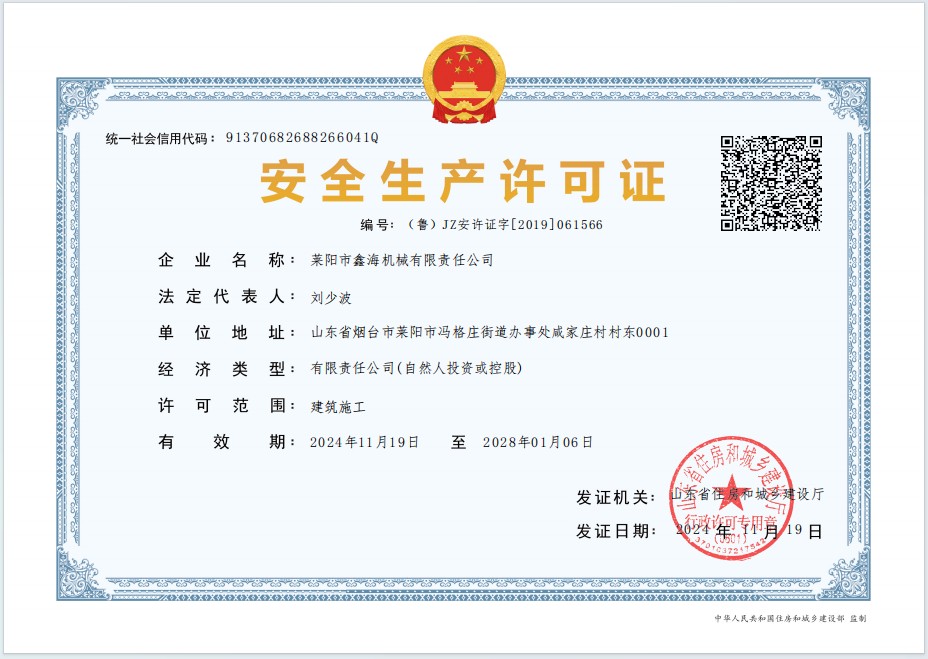 Safety Production Permit